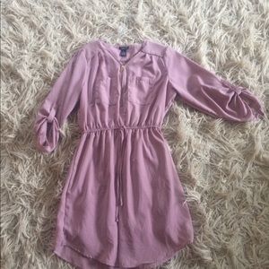3/4 sleeve mauve dress